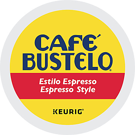 Cafe Bustelo Keurig Caf Bustelo Single Serve Pods, Espresso Roast, Classic, Box Of 24 Pods, Case Of 4 Boxes