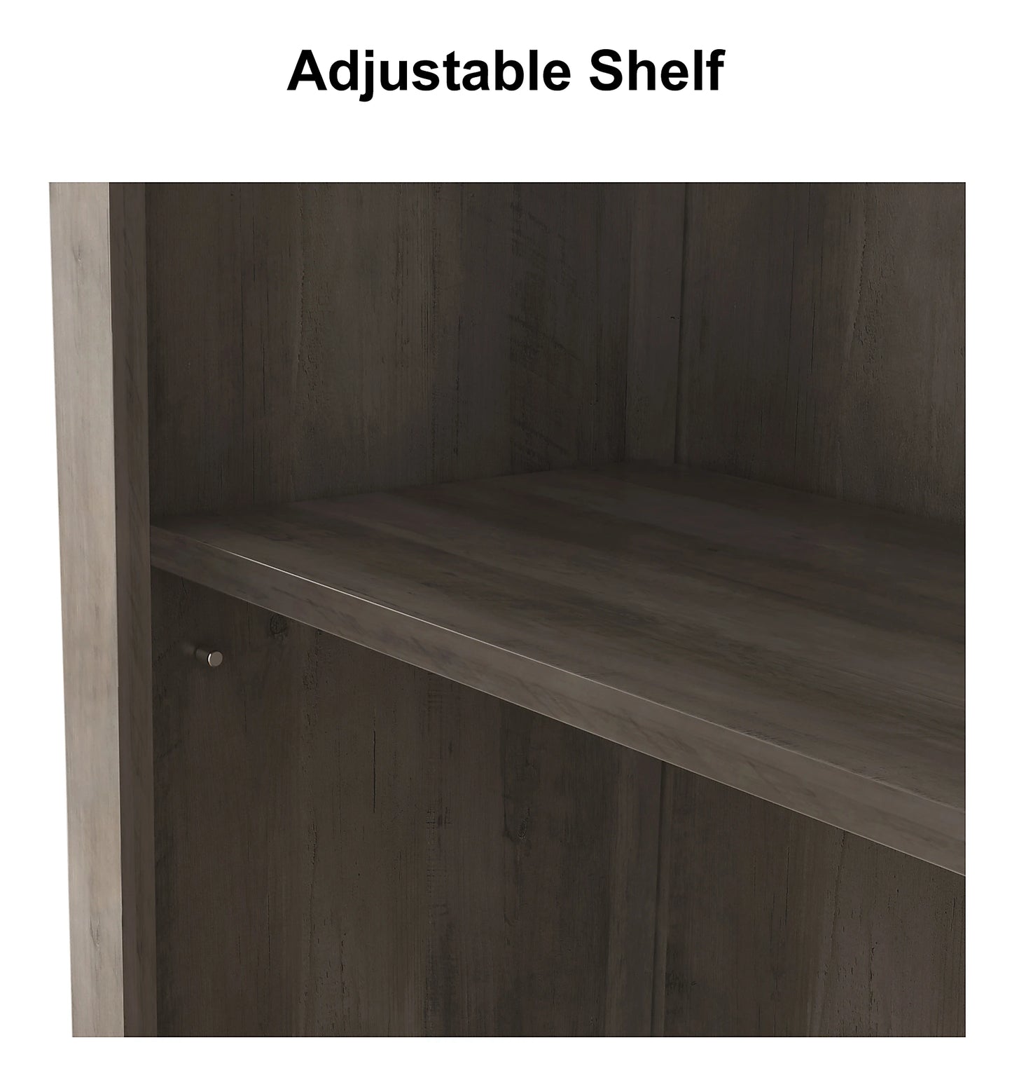 Realspace® Peakwood 71"H 5-Shelf Bookcase, Smoky Brown