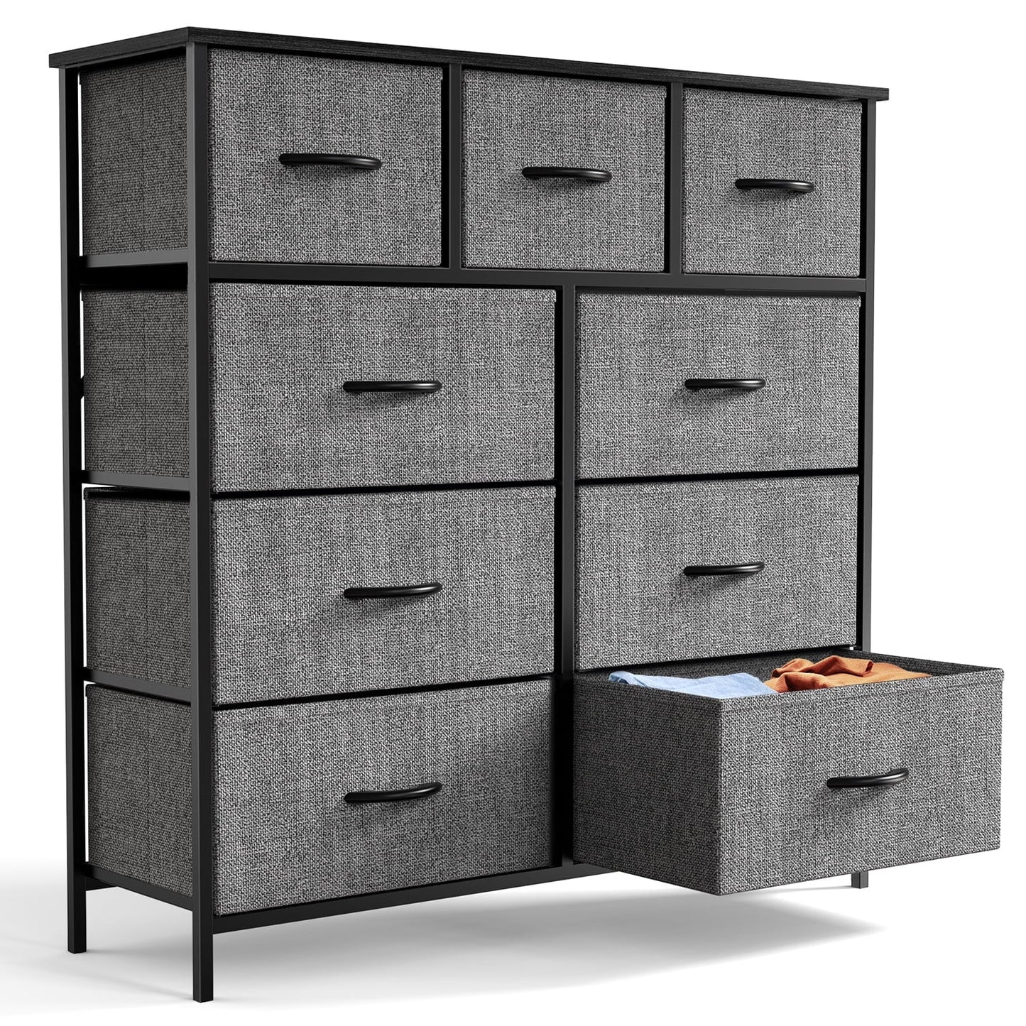 ZUNMOS Fabric Dresser for Bedroom 9 Drawer