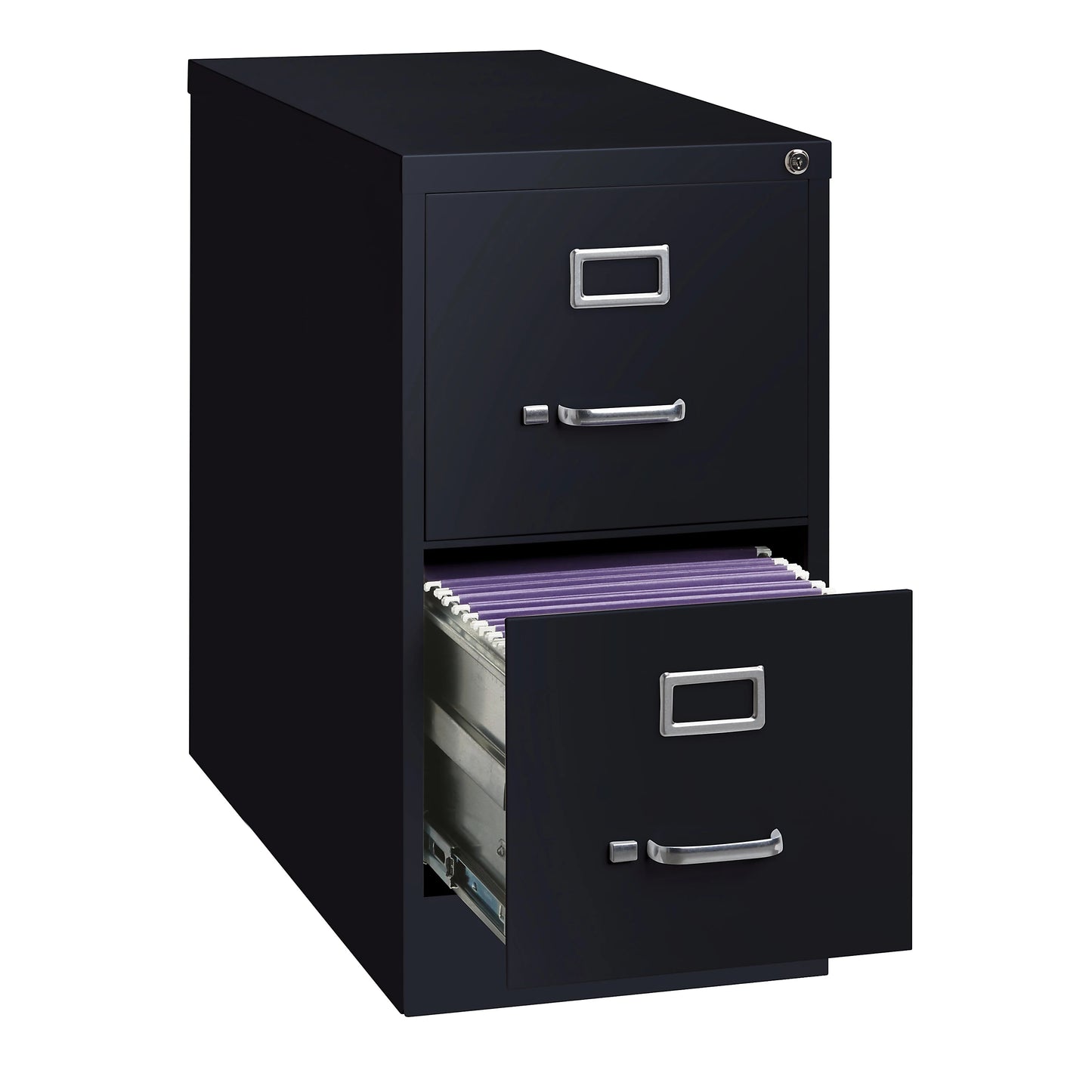 WorkPro® 26-1/2"D Vertical 2-Drawer Letter-Size File Cabinet, Black